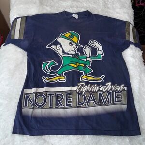 Vintage Notre Dame Fighting Irish Salem Sportswear Football T-Shirt‎ AOP gas